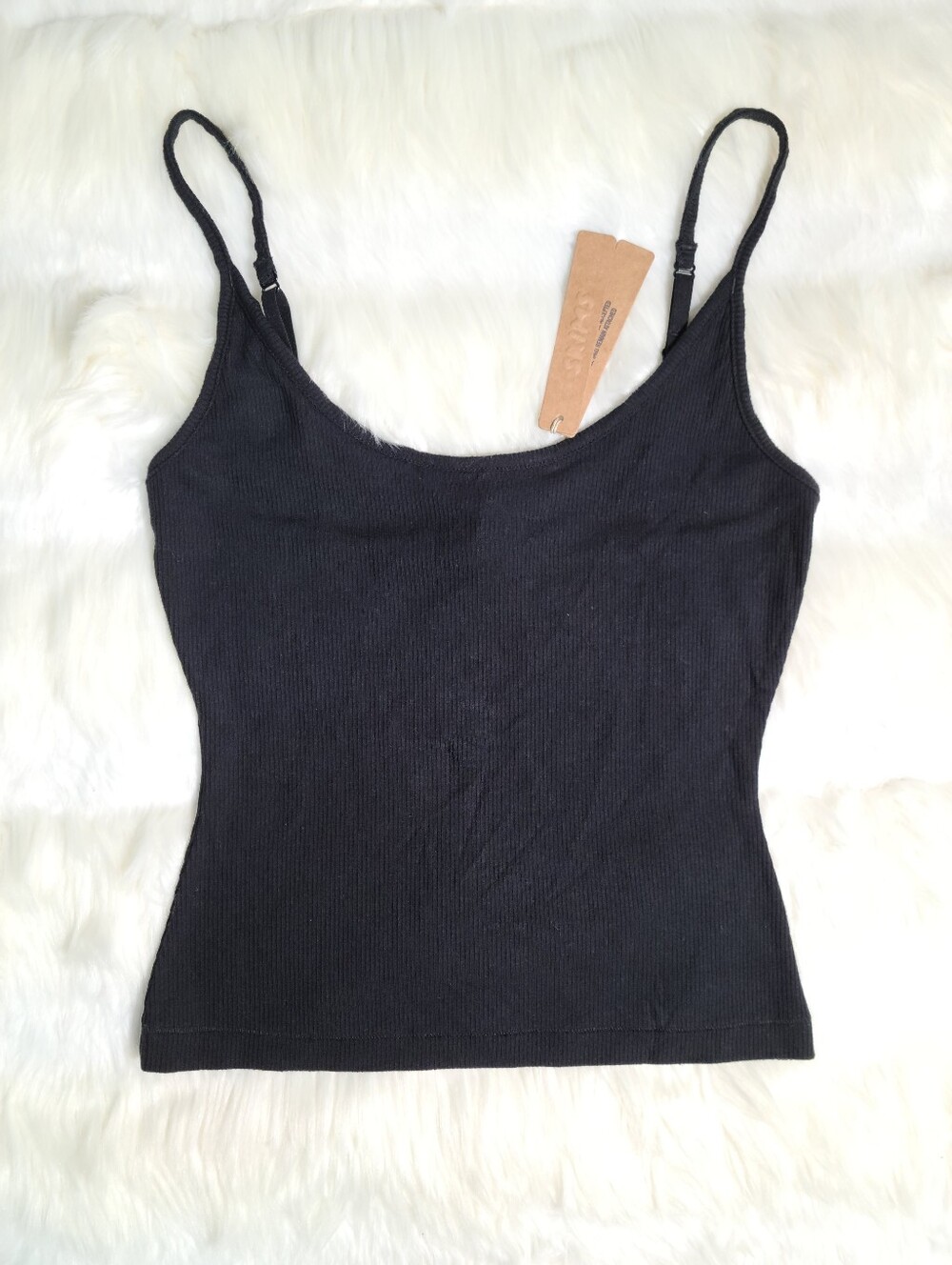 SKIMS Soft Lounge Tank Sleep Black Onyx Women Small NEW